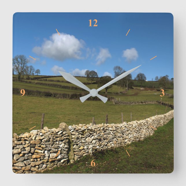 Relógio Quadrado Uma parede do inverno (Frente)