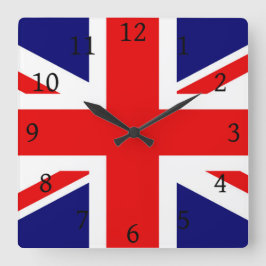 RELÓGIO QUADRADO UNIÃO JACK - BANDEIRA BRITÂNICA