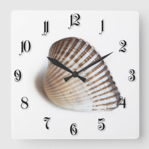 Relógio Quadrado Único seashell