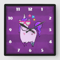 Unicórnio Bonito em Óculos Formatados pelo Coração