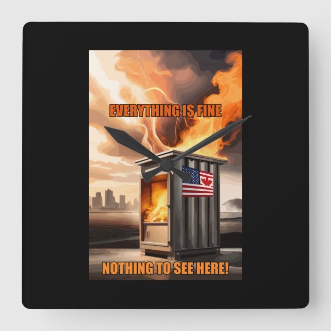 Relógio Quadrado Unidade Norte-Americana: Aumentando na fumaça (Frente)