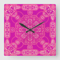 Unique Bright Colorful Pink Purple Ornate Pattern 