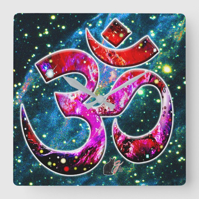 Relógio Quadrado Universal OM Bodhi (Frente)