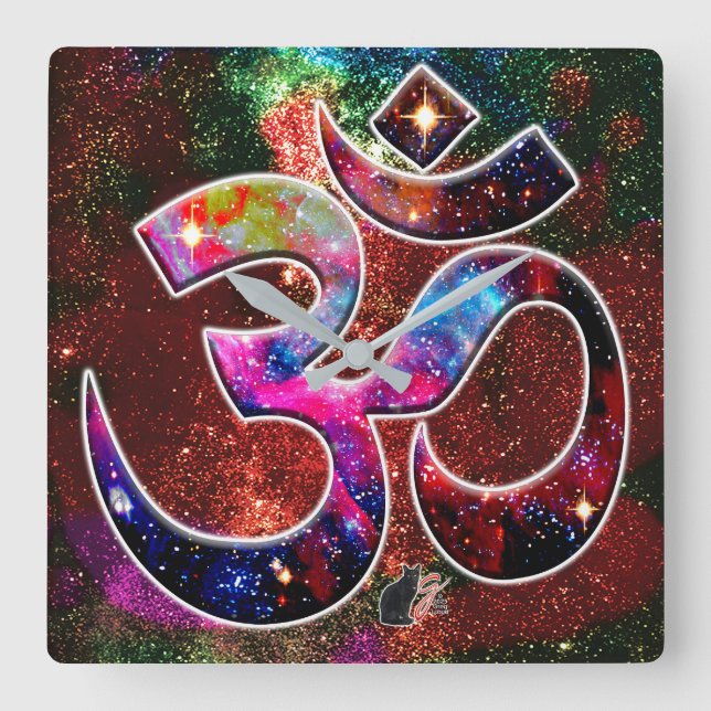 Relógio Quadrado Universal OM Chi (Frente)