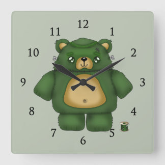 Relógio Quadrado Urso Frankenstein