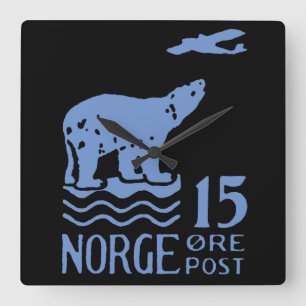 Relógio Quadrado Urso Polar Norueguês 1925