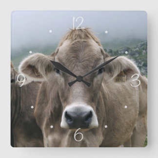Relógio Quadrado Vacas alpinas