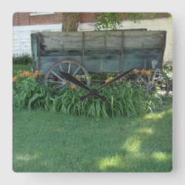 Relógio Quadrado vagão de fazenda