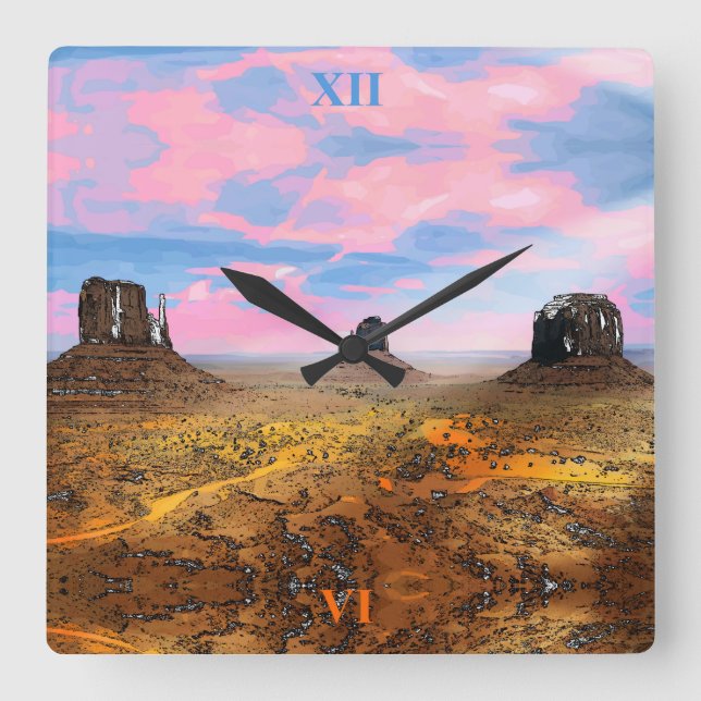 Relógio Quadrado Vale do Monumento (Frente)