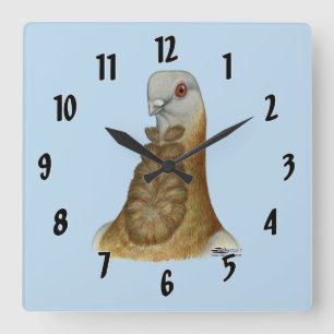 Relógio Quadrado Valencian Figurita Pigeon Portrait