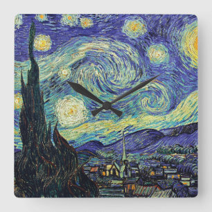 Relógio Quadrado Van Gogh's Starry Night