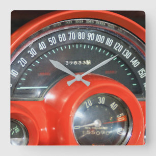 Relógio Quadrado Velocímetro De Carro Esportivo Clássico 1958