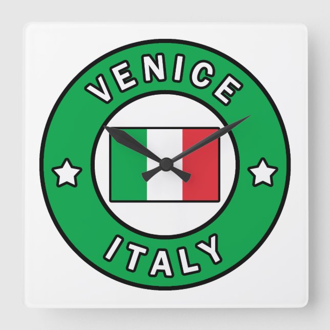 Relógio Quadrado Veneza Italia (Frente)