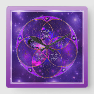Relógio Quadrado Venus Flower of Love fineART Universe