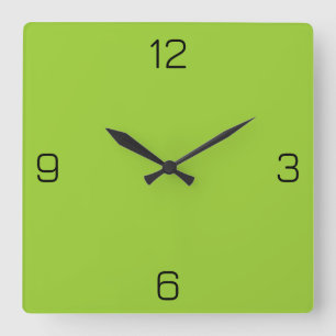Relógio Quadrado Verde Amarelo 9ACD32 Cor - Opção para Adicionar No