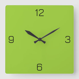 Relógio Quadrado Verde Amarelo 9ACD32 Cor - Opção para Adicionar No