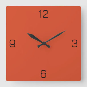 Relógio Quadrado Vermilion Orange D74826 Color Add Your Name Option