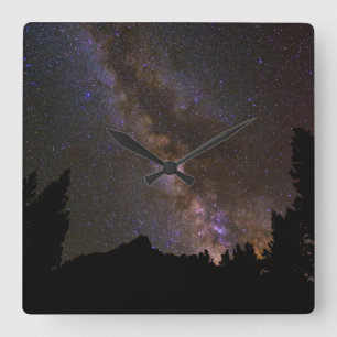Relógio Quadrado Via Láctea estrelada, Califórnia