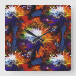 Relógio Quadrado Viagem de espaço