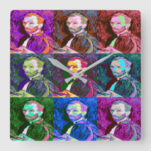 Relógio Quadrado Vincent van Gogh Pop Art