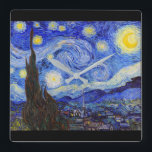 Relógio Quadrado Vincent Willem van Gogh , “ Starry Night ”<br><div class="desc">私はGoghが好きな人のためにこの製品を作りました。</div>
