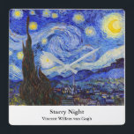 Relógio Quadrado Vincent Willem van Gogh, "Starry Night"<br><div class="desc">私 はGoghが き な 人 好 の た め に こ の 製 品 を em 作 em り em ま em し em た</div>
