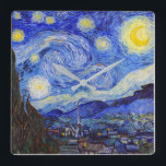 Relógio Quadrado Vincent Willem van Gogh, "Starry Night"<br><div class="desc">私 はGoghが き な 人 好 の た め に こ の 製 品 を em 作 em り em ま em し em た</div>