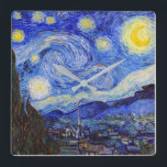 Relógio Quadrado Vincent Willem van Gogh, "Starry Night"<br><div class="desc">私 はGoghが き な 人 好 の た め に こ の 製 品 を em 作 em り em ま em し em た</div>