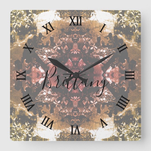 Relógio Quadrado Vintage China Canton restaurant (Frente)