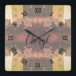 Relógio Quadrado Vintage China Changsha book lending Large Clock<br><div class="desc">Vintage China Changsha book lending</div>