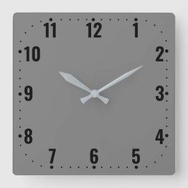 Relógio Quadrado Vintage Cinza Face Com Números - Sem Framais