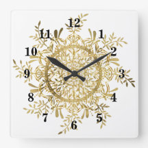 Vintage Dourado Floco de Neve