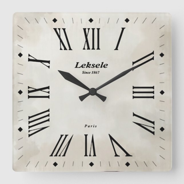 Relógio Quadrado Vintage elegance clock (Frente)