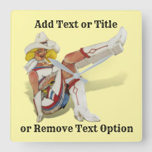 Relógio Quadrado Vintage Las Vegas Gal