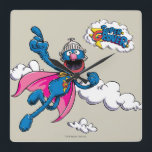 Relógio Quadrado Vintage Super Grover<br><div class="desc">Veja o Super Grover neste gráfico vintage! © 2014 Sesame Workshop. www.sesamestreet.org</div>
