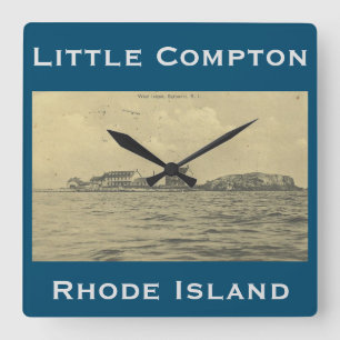 Relógio Quadrado Vintage West Island, Sakonnet - Little Compton, RI