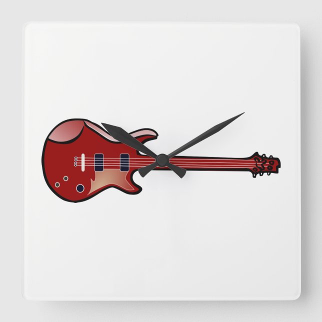 Relógio Quadrado Violão (Frente)