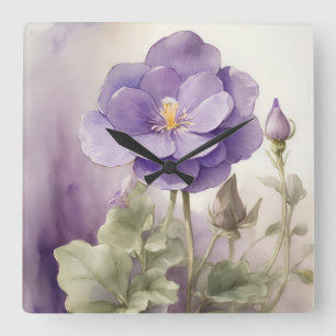Relógio Quadrado Violet Dreams