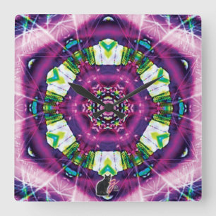 Relógio Quadrado Violette Kaleidoscope