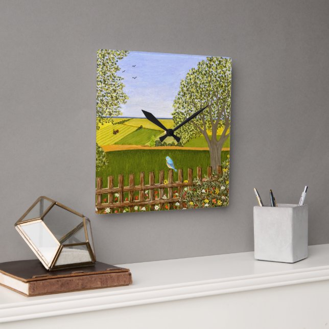 Relógio Quadrado Visão Bela (Escritório)