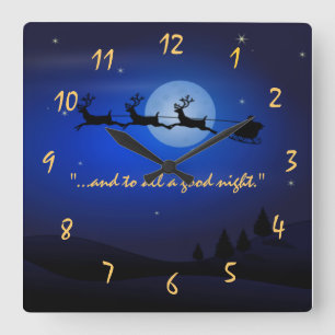Relógio Quadrado visita de ruas nicholas Night Before Christms