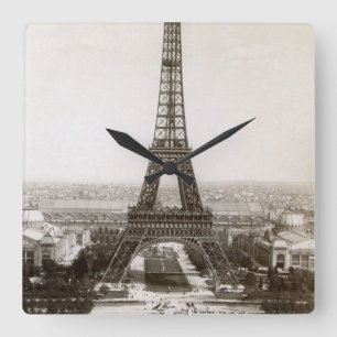 Relógio Quadrado Vista Da Torre Eiffel, 1900