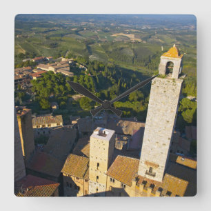 Relógio Quadrado Vista da Torre, San Gimignano, Siena, Toscana