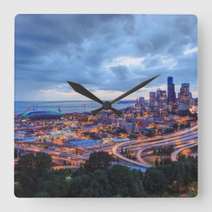 Relógio Quadrado Vista de Beacon Hill, Pacific Med Center