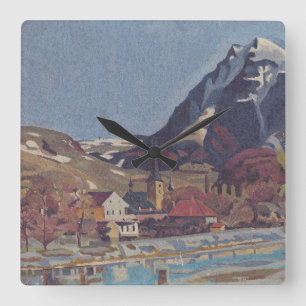 Relógio Quadrado Vista de Dolný Kubín por Arnold Peter Weisz