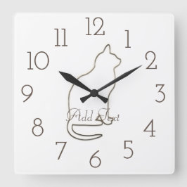 Relógio Quadrado Vista de Feriado Dourado Retroativo