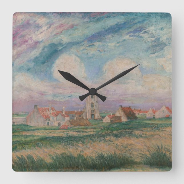 Relógio Quadrado Vista de Mariakerke (Frente)
