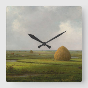 Relógio Quadrado Vista de Marshfield, 1876 por Martin Johnson Heade