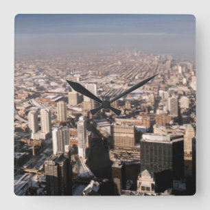 Relógio Quadrado Vista panorâmica da cidade