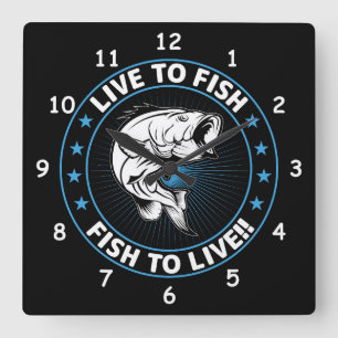 Relógio Quadrado Viver para Peixes, Peixe para Viver